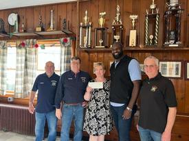 Charles (Chevron Representative), some members of the Board (Glenham Fire District), and the Glenham Fire Dept. Chief.